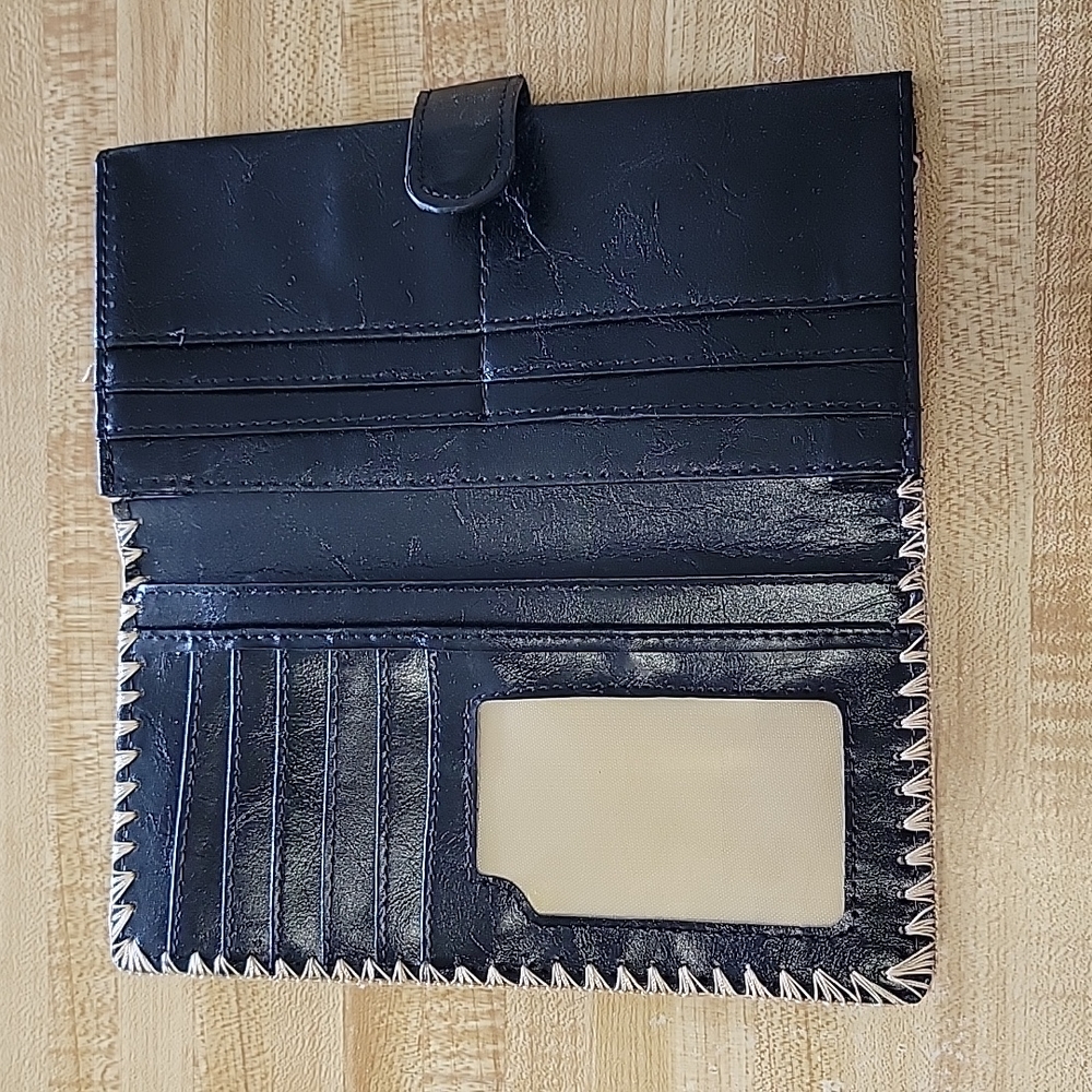 Leather Wallet with Stitching - Picture 4 of 7
